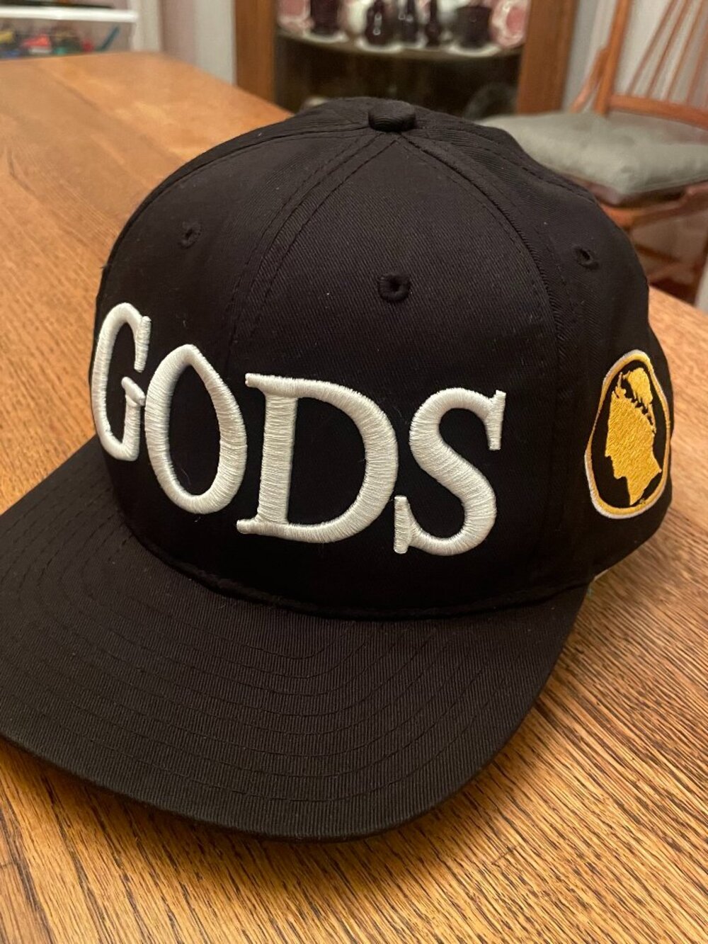 Gods Black Raised Embroidery Snapback Baseball Hat Cap by Breezy Excursion